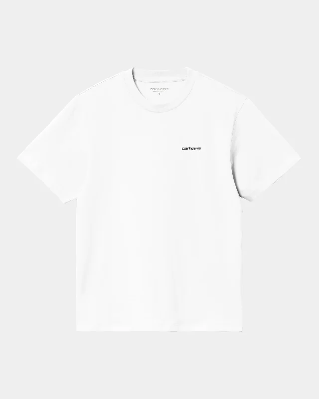 Women's Script Embroidery T-Shirt | White