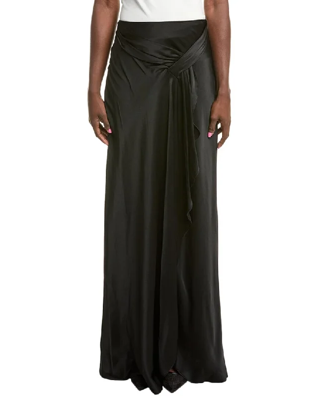 Alberta Ferretti Silk-Blend Maxi Skirt