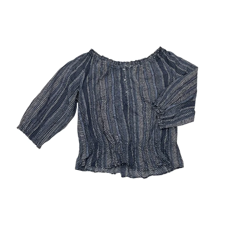 Blouse 3/4 Sleeve By Izod In Blue, Size:M