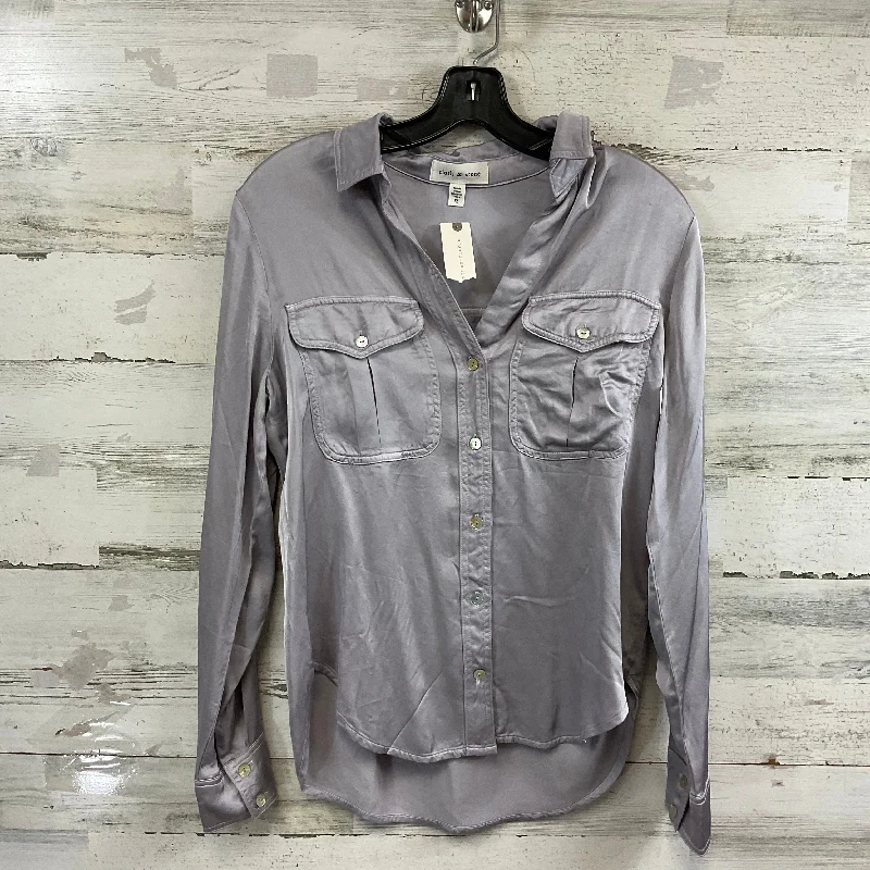 Blouse Long Sleeve By Cloth & Stone In Grey, Size: Xs