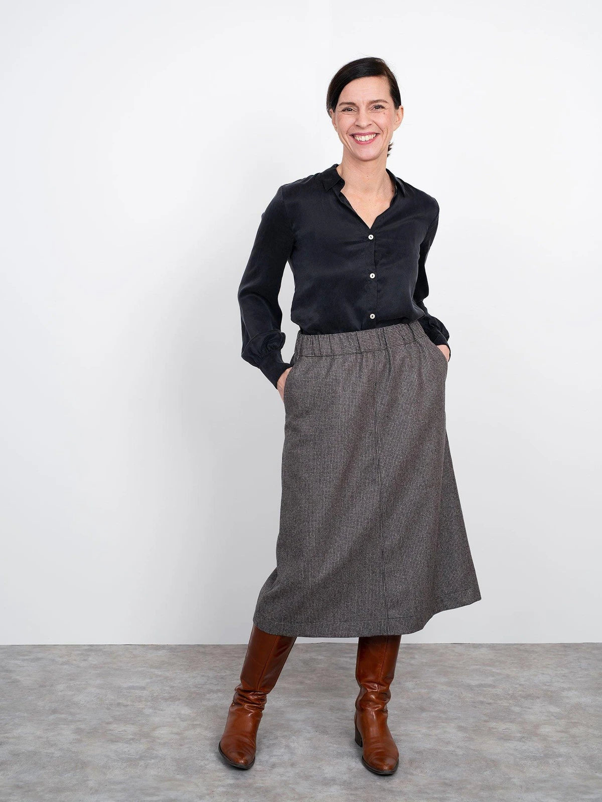 The Assembly Line A-line Midi Skirt