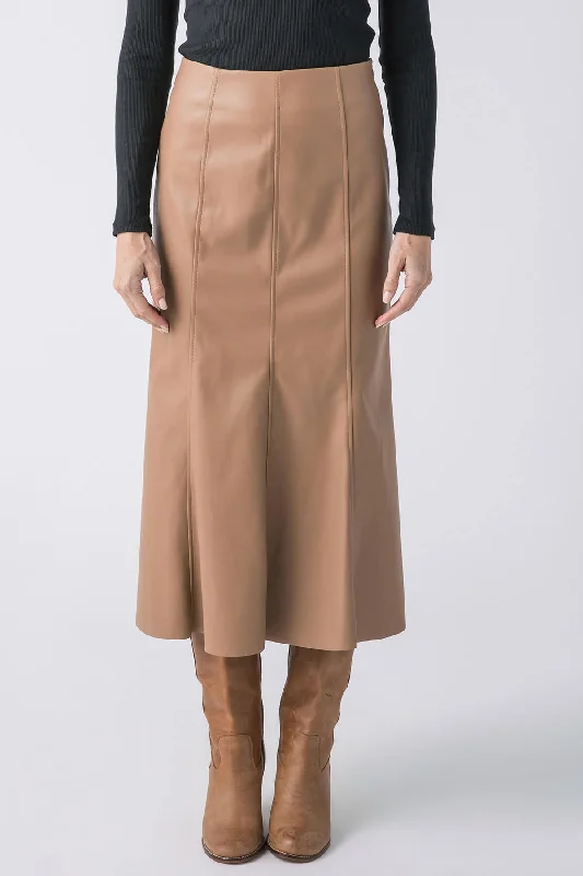 THML Faux Leather Midi Skirt