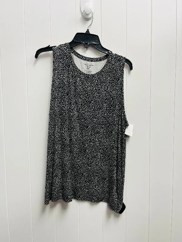 Top Sleeveless Basic By Nine West Apparel In Black & White, Size: Xxl