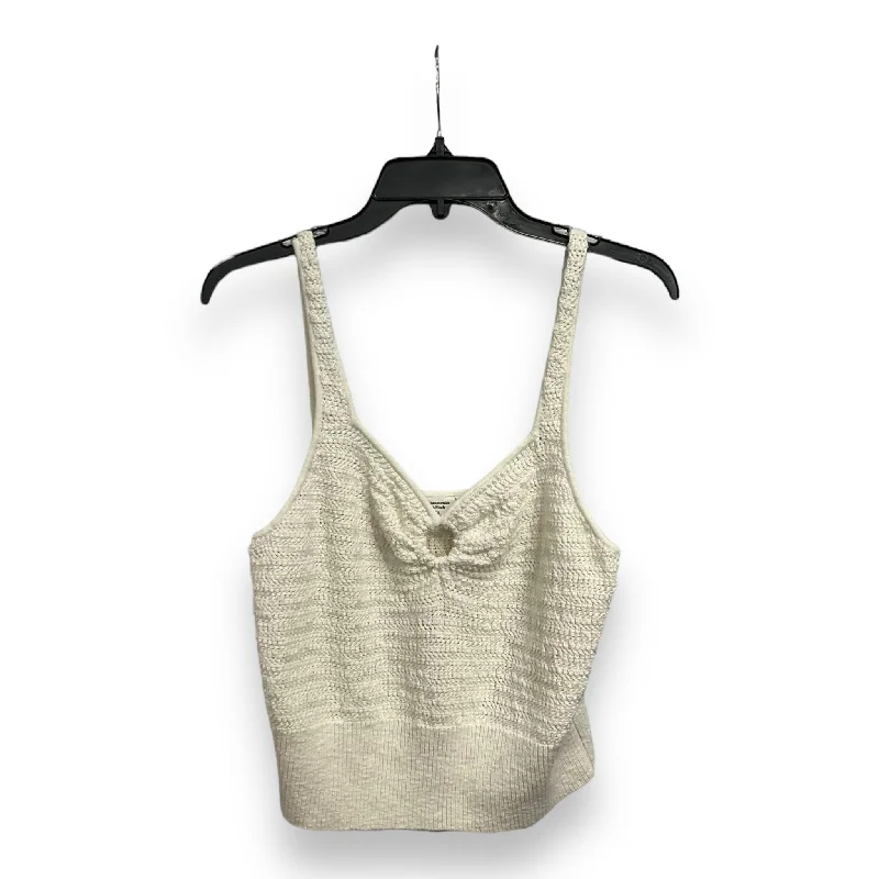 Top Sleeveless By Abercrombie And Fitch In Cream, Size: Xl