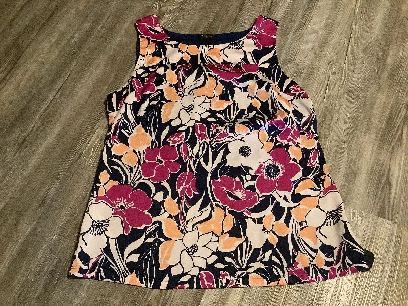 Top Sleeveless By Ann Taylor In Floral Print, Size: L