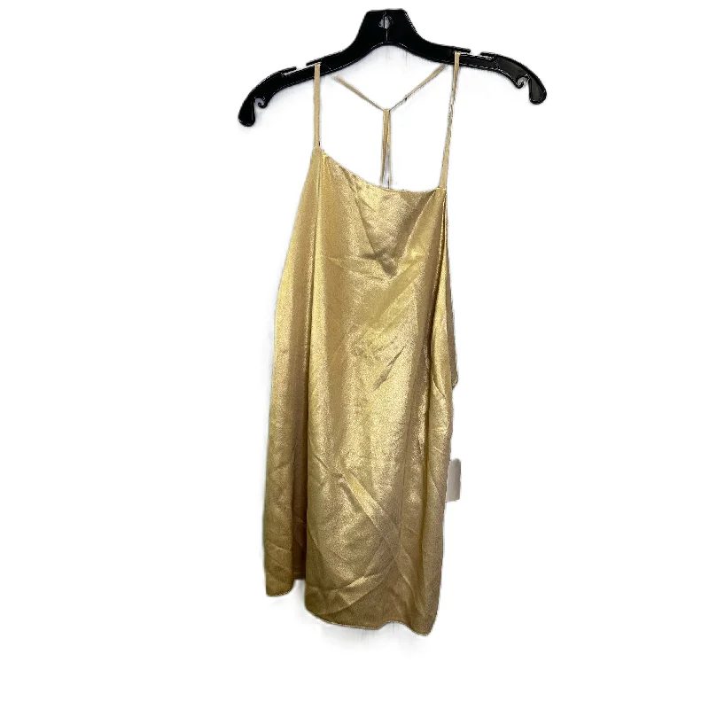 Top Sleeveless By Asos In Gold, Size: 14