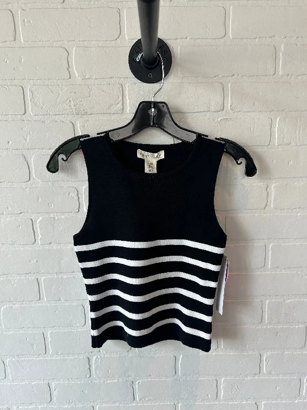 Top Sleeveless By Clothes Mentor In Black & White, Size: M