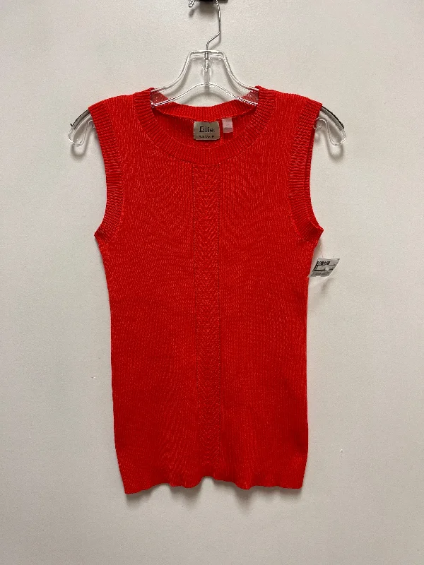 Top Sleeveless By Elie Tahari In Red, Size: L