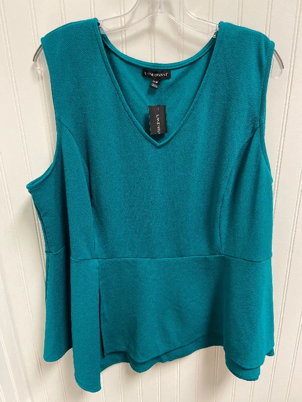 Top Sleeveless By Lane Bryant In Green, Size: 3x