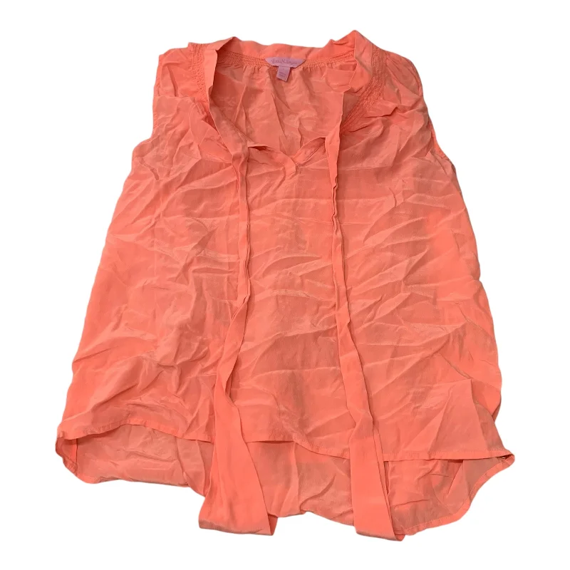 Top Sleeveless Designer By Lilly Pulitzer In Orange, Size: S