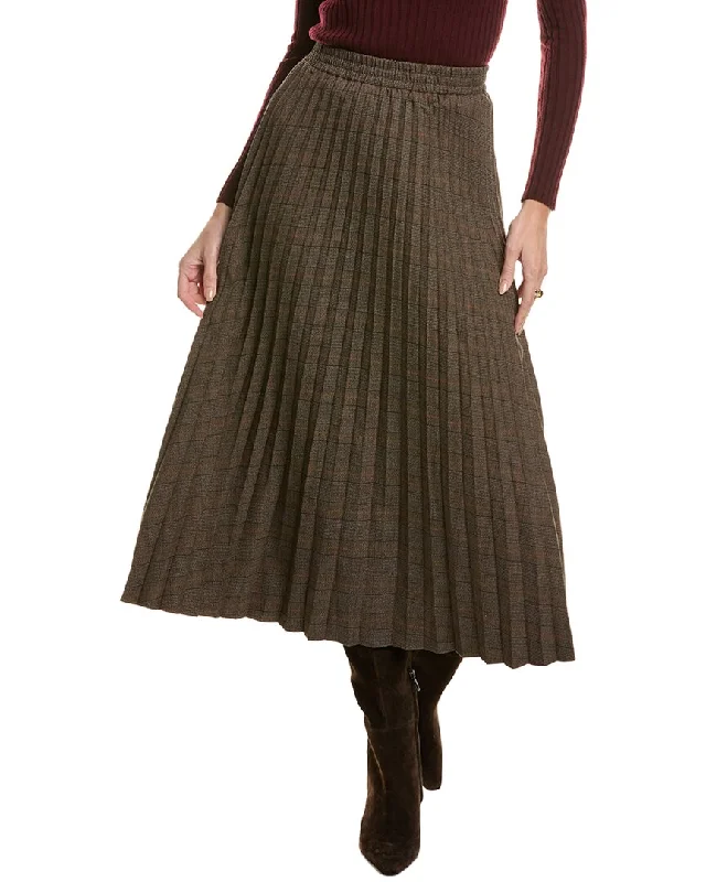 YAL New York Plaid Pleated Skirt