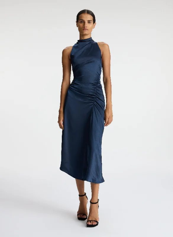 Inez Satin Midi Dress