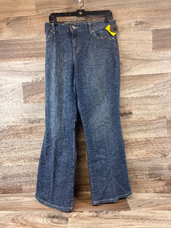 Jeans Boot Cut By Calvin Klein In Blue Denim, Size: 16