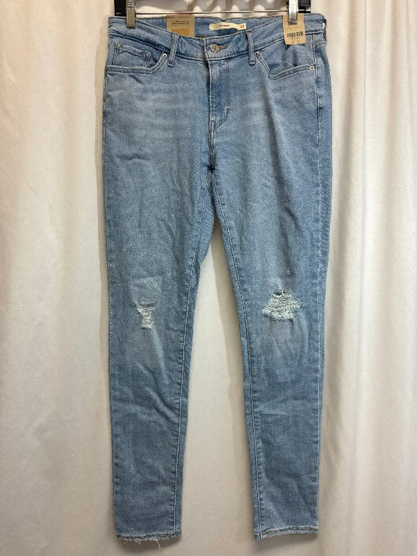 Jeans Skinny By Levis In Blue Denim, Size: 8