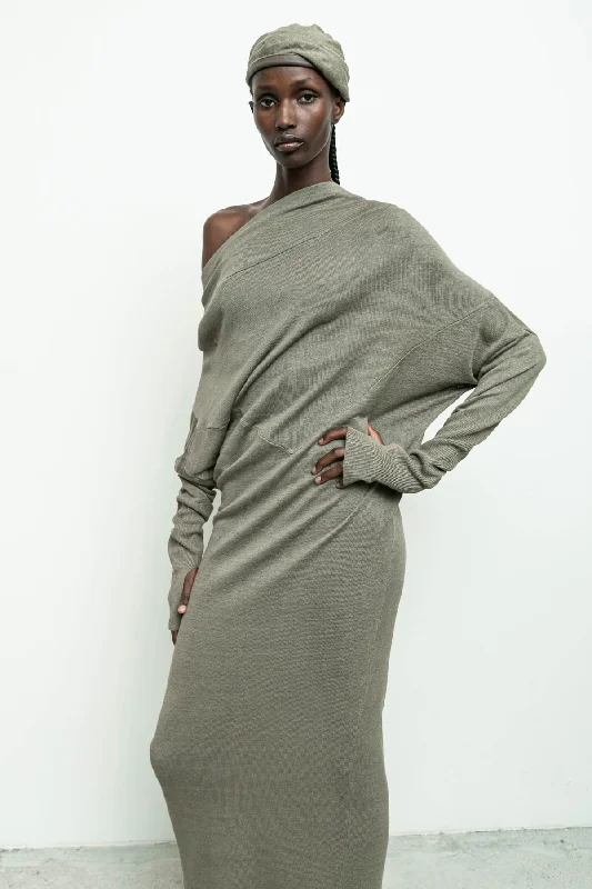 Reversible Sweater Dress Linen