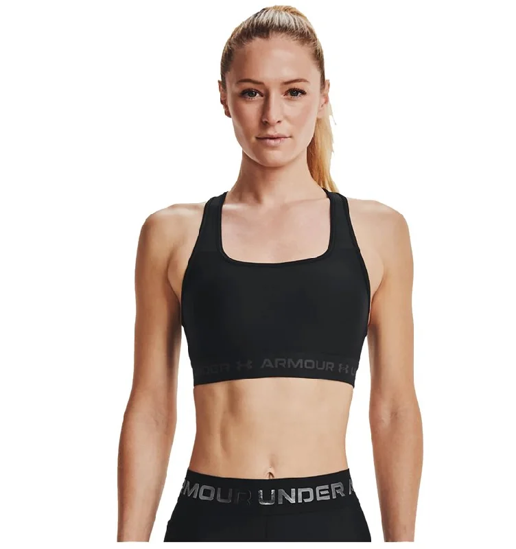 Under Armour Armour Mid Crossback Sports Bra - Womens - Black