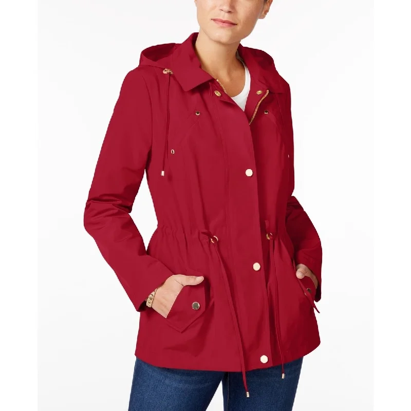 Charter Club Women's Hooded Anorak Jacket Wine Size XXL