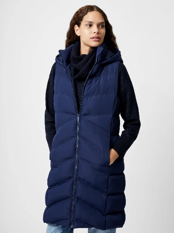 Hooded Row Mid Length Gilet