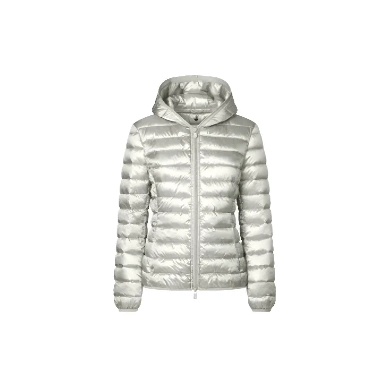 Woman's Alexis Hooded Puffer Jacket in Off White