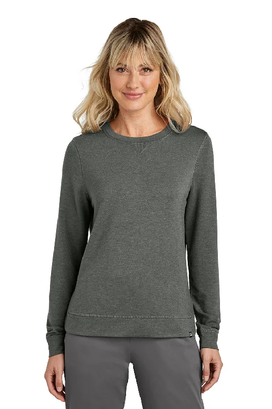 TravisMathew Womens Long Weekend Crewneck Sweatshirt - Heather Dark Grey