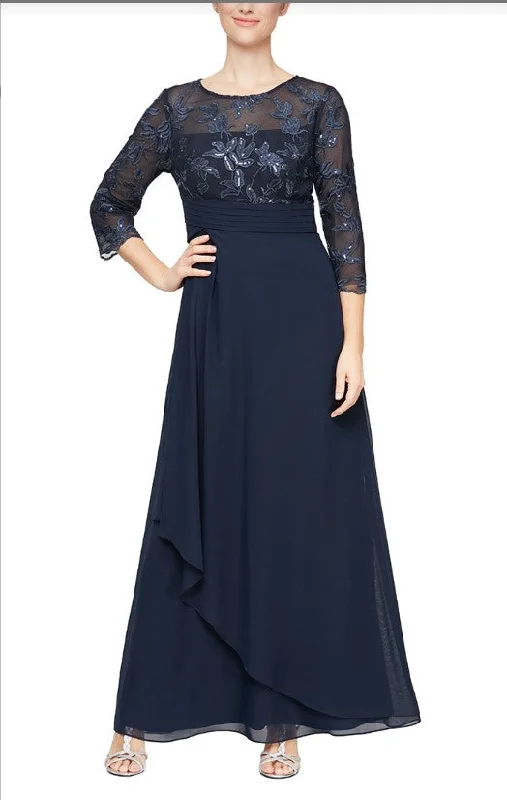 Alex Evenings 81171348 Long 3/4 Sleeve Formal Dress